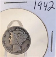 1942 Mercury Silver Dime