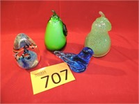 Vintage Full Blown Glass Paper Weights