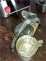 VINTAGE NEW GIANT SHREDDER AND MEASURING CUP