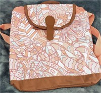 Light Pink and Brown and White Mini Backpack