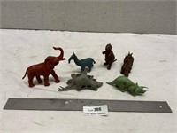 Vintage Lot of Toy Plastic Dinosaurs