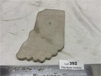 Vintage Indiana Limestone State Cut Out