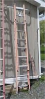 werner 16' fiberglass ext ladder w/stabilizer