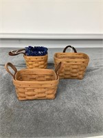 3 Small Longaberger Baskets