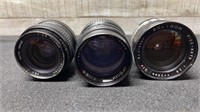 3 Assorted Camera Lenses