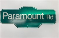 Paramount Rd Aluminum Road Sign Double Sided