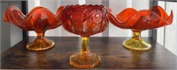 Tangerine Glass Bowls