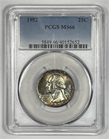 1952 Washington Silver Quarter PCGS MS66