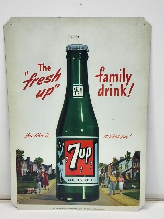 7Up Bottle Advertising Sign