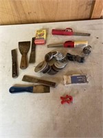 Putty knives and washers