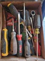 ASSORTED SCREW DRIVERS AND ALLEN WRENCHES