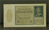 German 10,000 Marked Note 19 January 1922