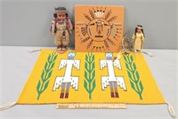 Native American Dolls & Textile Lot