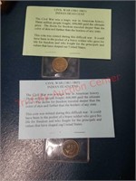 2 - Civil War Indian Head Cents