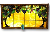 Gorgeous Grapevine Staind Glass 44.5x24x1.5