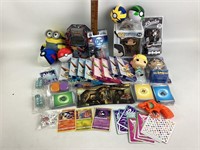 Pokémon energy cards, poke balls, tins, game dice