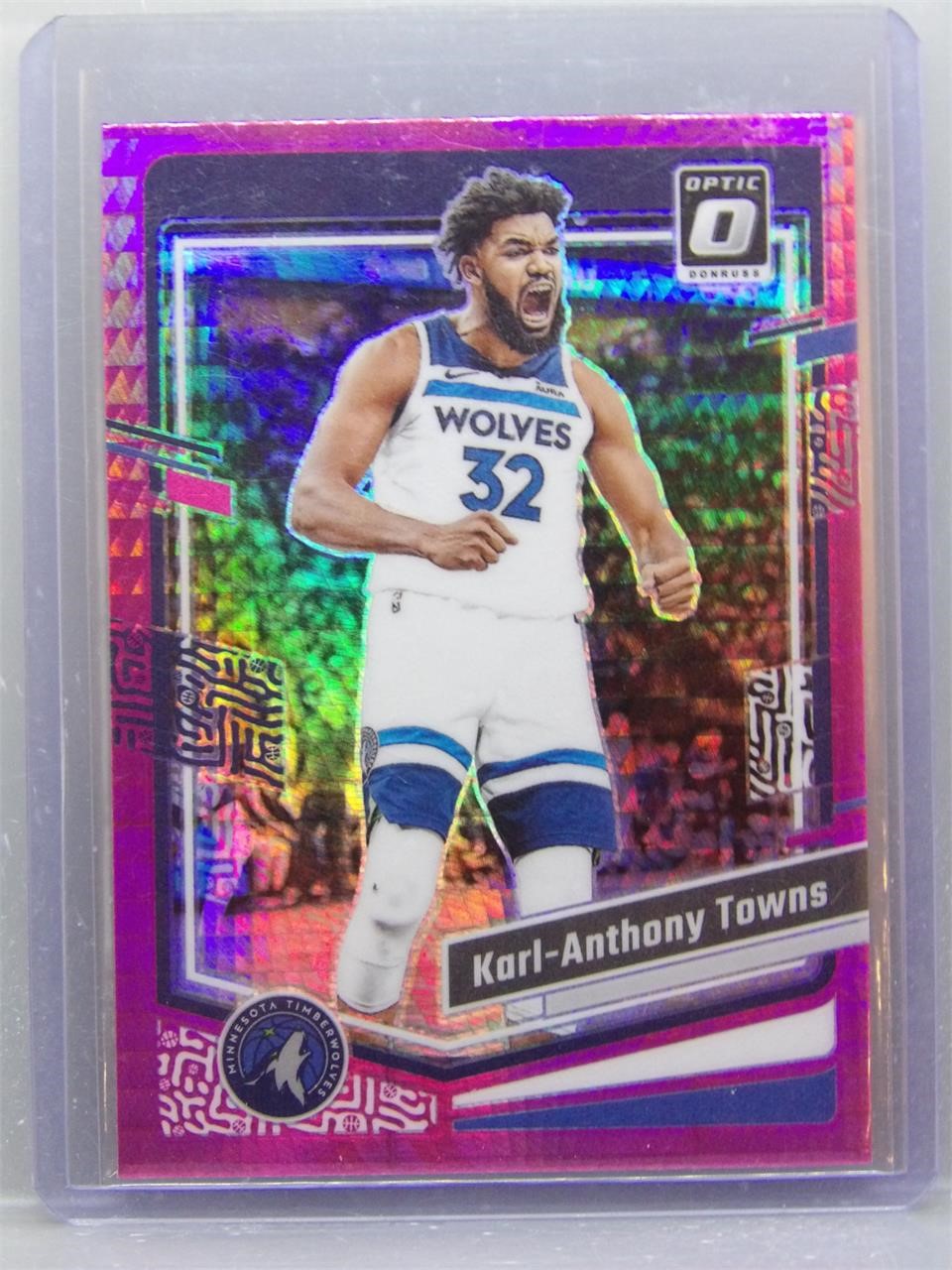 Karl-Anthony Towns 2023 Optic Pink Hyper Holo