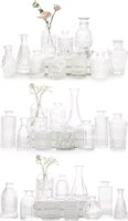 New Clear Glass Bud Vase Set of 30 - Small Vases f