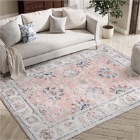 New Collect Area Rug 6'×9' Persian Rug Pink Vintag