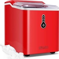 Kumio red countertop ice maker 26lbs/24hrs