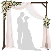 Xiomot 7.2FT Wedding Arch Square Wood Wedding