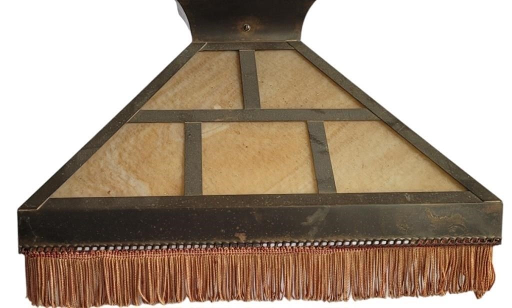 ARTS AND CRAFTS FRINGED CEILING FIXTURE