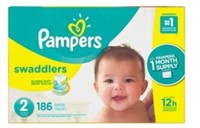 Pampers Swaddlers Diapers sz 2 186 ct