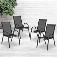 Brazos Sling Stacking Patio Chair Set of 5