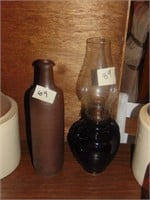 Crockery Bottle & Oil Lamp