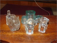 Flat full of Antique Glass Candy Containers