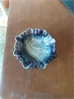 Imperial purple slag glass flower bowl