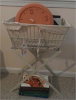 Folding wire rack/basket and garden themed