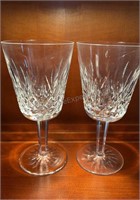 Waterford Lismore Crystal Water Glasses, Pair