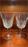 Waterford Lismore Crystal Water Glasses, Pair