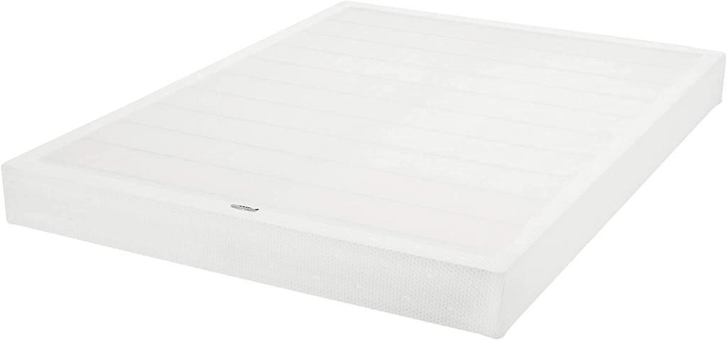 Box Spring Bed Base  9 Inch  Queen  White