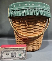 LONGABERGER HOSTESS BANKERS WASTE BASKET