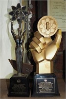 2 R C A Service Technician Award Trophies Lot