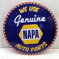 Genuine NAPA Parts Metal Sign  16" Dia