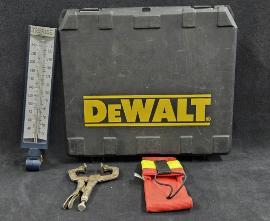 Empty DeWalt Case, Thermometer & More