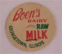 20 Boen's Dairy Georgetown Illinois milk caps,