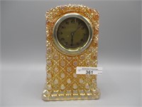 Carnival Glass marigold Regal Cane clock