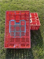 2 Plastic Chicken Crates