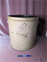 No. 5 Cobalt Stoneware Crock