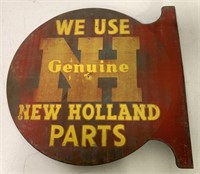 Two Sided New Holland Parts Metal Sign