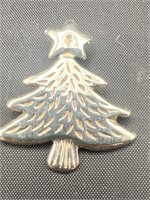 Sterling silver Christmas tree pendant
