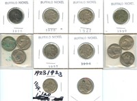 14 Buffalo Nickels 1920-1936