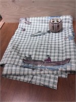 Fishing Theme Shower Curtain & Toothbrush Holder