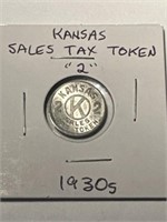 Kansas "2" Sales Tax Token - 1930s