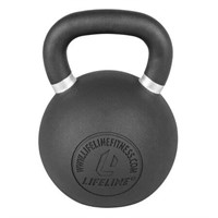 Lifeline Fitness 97 lb Silver Cast Iron Kettlebell