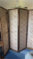 Nice antique large, four panel room divider, with